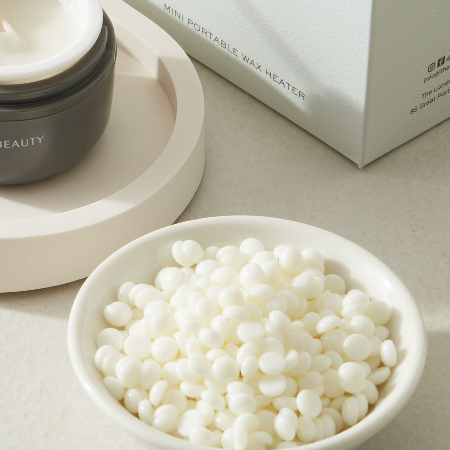 White chocolate hot wax pellets for luxurious, gentle hair removal — London Beauty Company