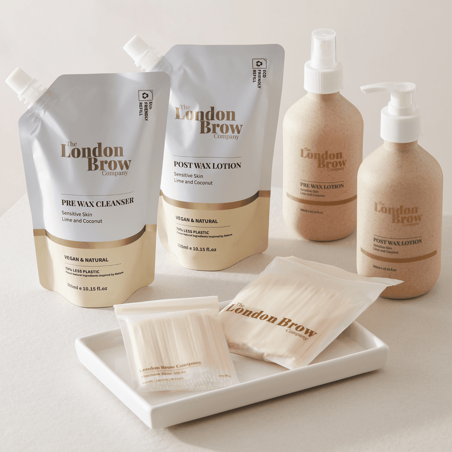 All Natural Pre-Wax Cleanser & Post-Wax Lotion Set