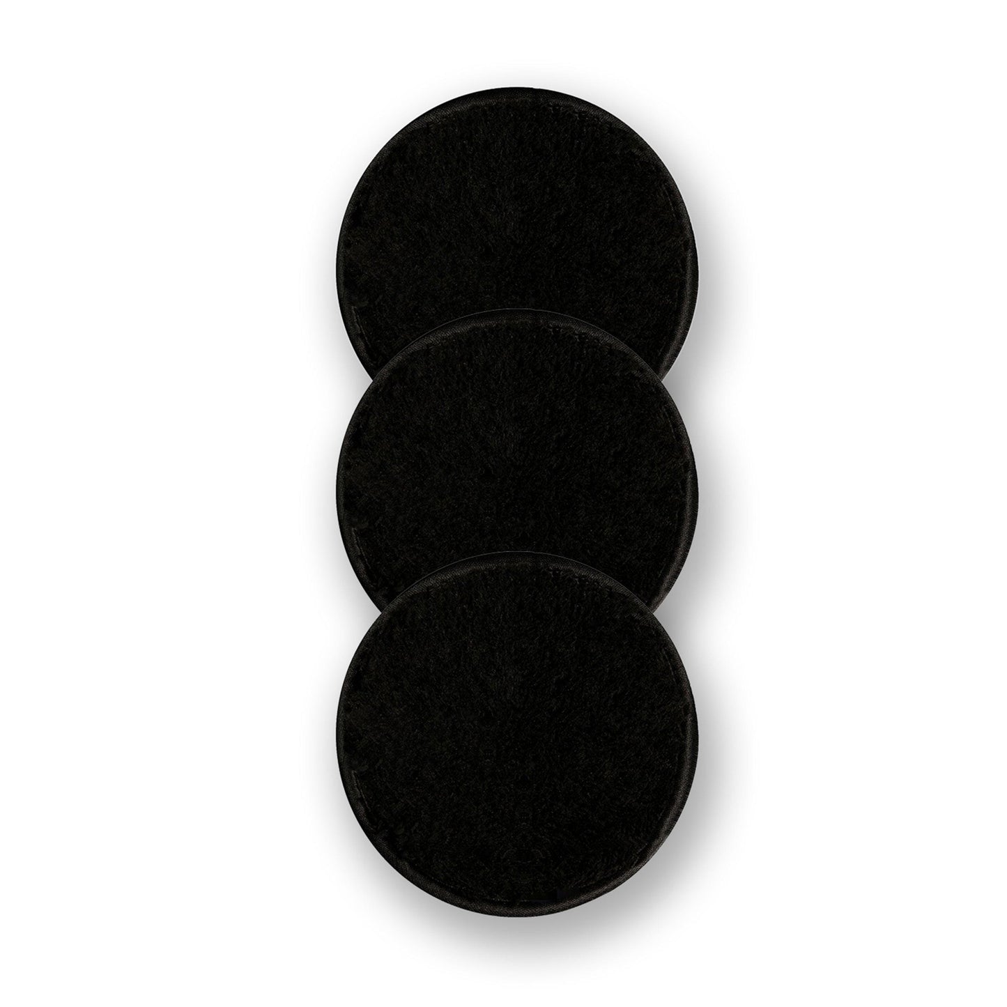 large black cotton reusable make up pads from the london beauty company