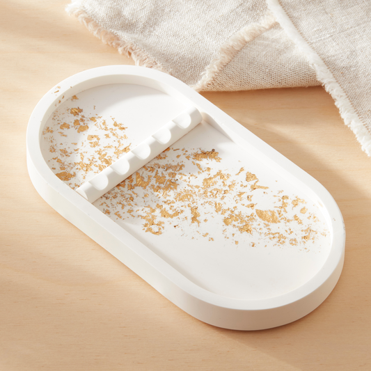 Handmade Jesmonite Tool Tray – Organise Your Beauty Essentials in Style