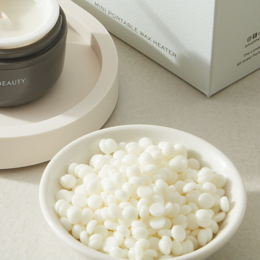 White chocolate hot wax pellets for luxurious, gentle hair removal — London Beauty Company
