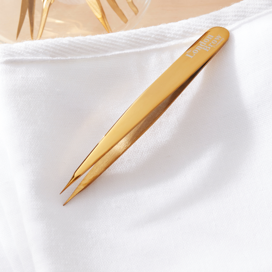 Pointed precision brow tweezer – professional eyebrow grooming tool – London Beauty Company