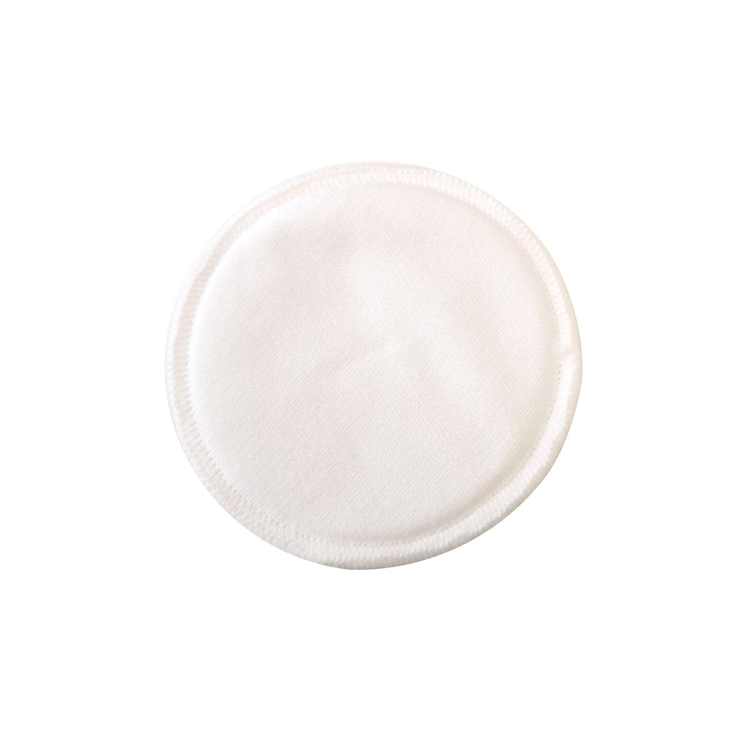 Front of white reusable cotton pad from the london brow company