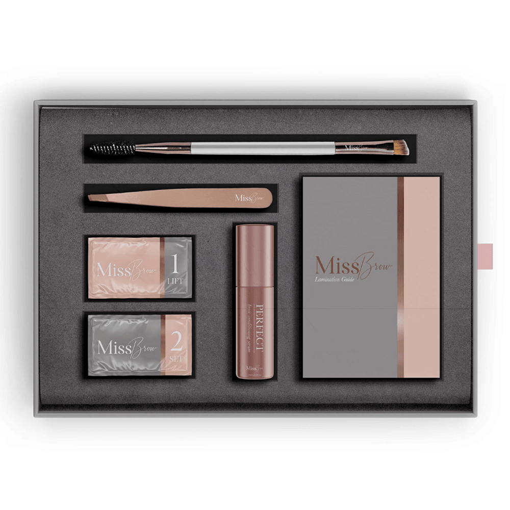 Natural Vegan Home Brow Lamination Kit Gift Box including accessories