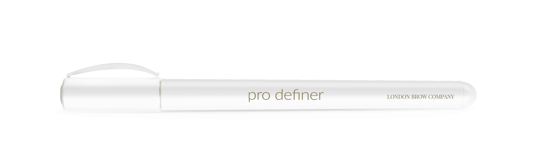 white eyebrow mapping pen on a clear background